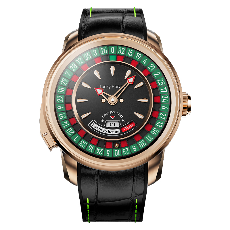 Rose Gold European Roulette Automatic Casino Men Watch