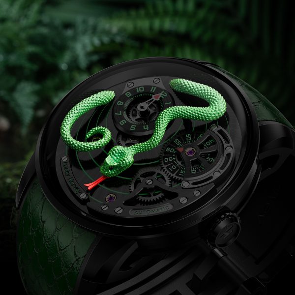 Lucky Harvey New Orginal Design Automatic Green Snake Watch - Image 2