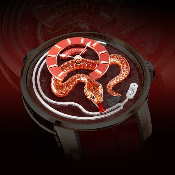New Limited Enamel Chiming Guilloché Automatic Snake Watch - Image 2