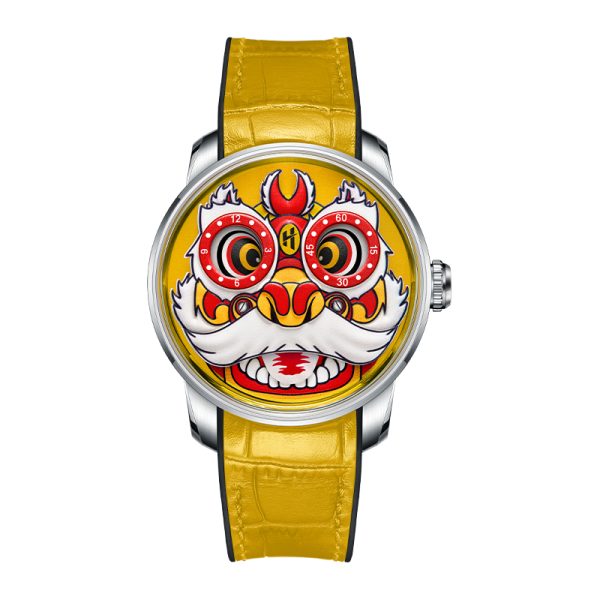 yellow lion dance watch