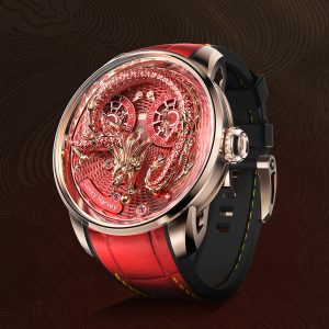 lucky harvey enamel dragon watch