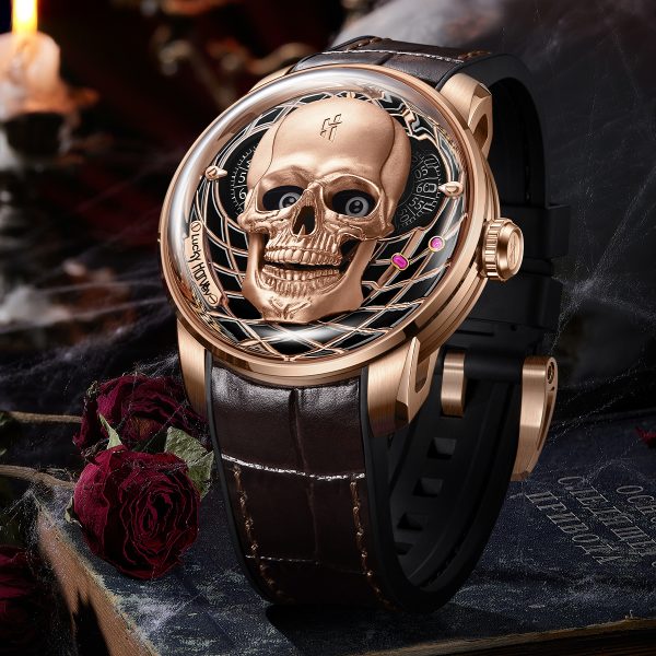 Lucky Harvey Rose Gold Skull Limited Luminous Dial Men Watch - Image 2