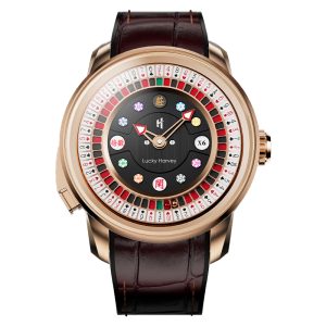 rose gold poker roulette watch