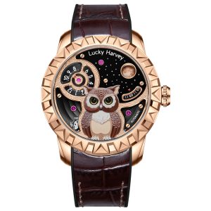 rosegold owl watch