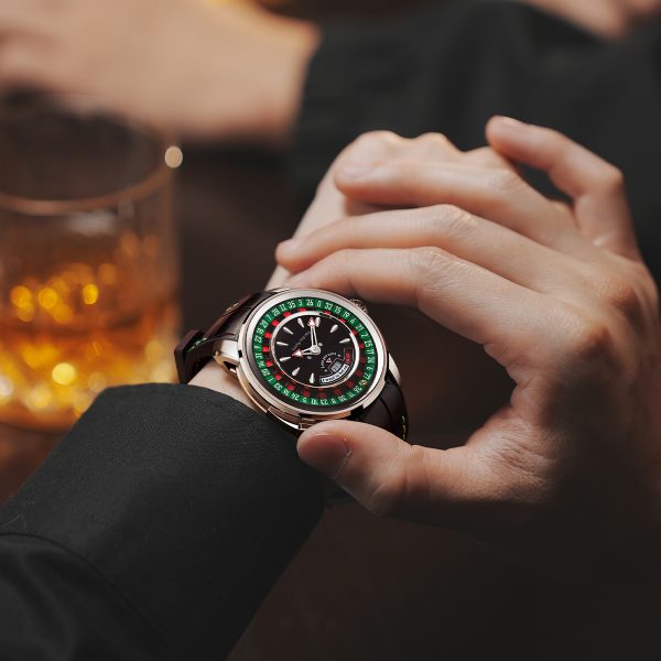 Rose Gold European Roulette Automatic Casino Men Watch - Image 9