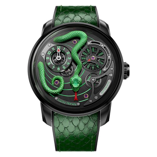 Lucky Harvey New Orginal Design Automatic Green Snake Watch