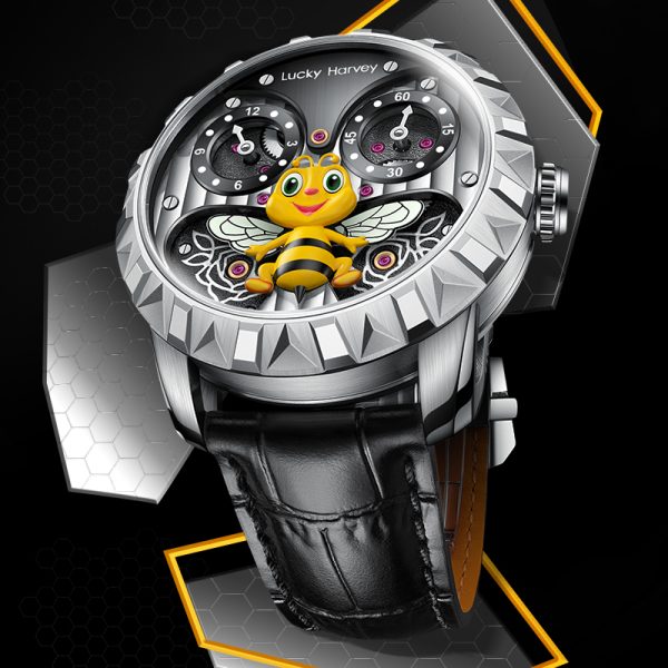 Silver Bee Sapphire Luminous Dial Men Automatic Watch - Image 10