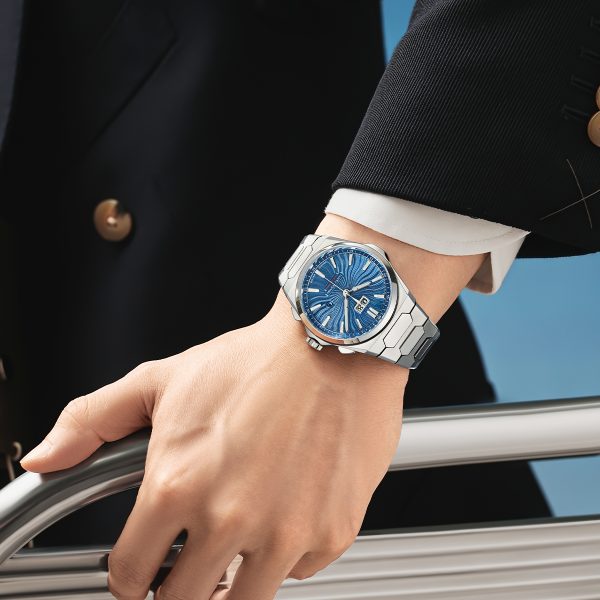 New Arrival Chiming Guilloché Dial Big Date Automatic Watch - Image 9