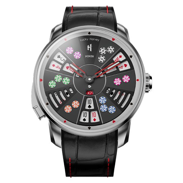 silver Three card poker watch