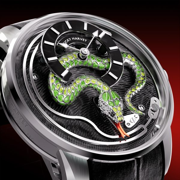 New Limited Enamel Chiming Guilloché Automatic Snake Watch - Image 3
