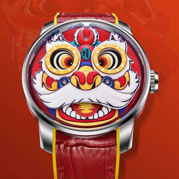 Lucky Harvey Unique Red Lion Dance Watch For Men - Image 2