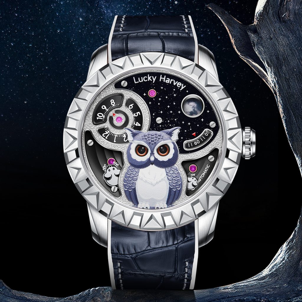 lucky harvey silver owl watch