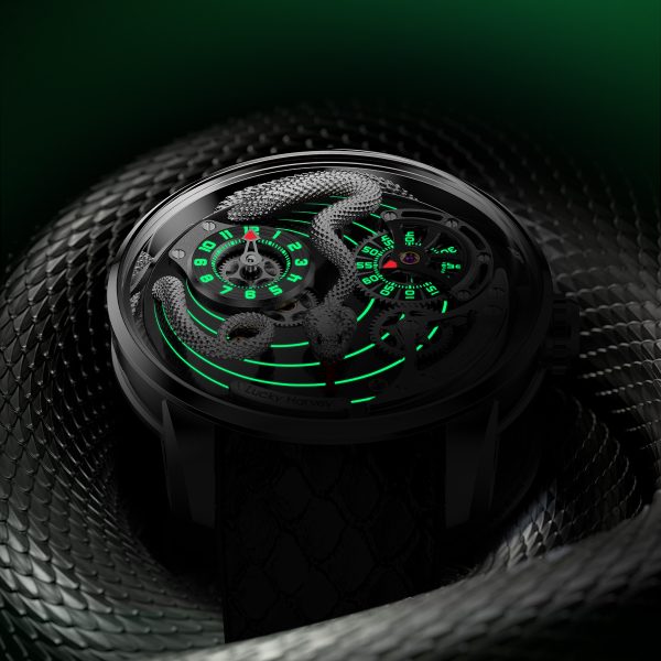 Lucky Harvey New Orginal Design Automatic Green Snake Watch - Image 3