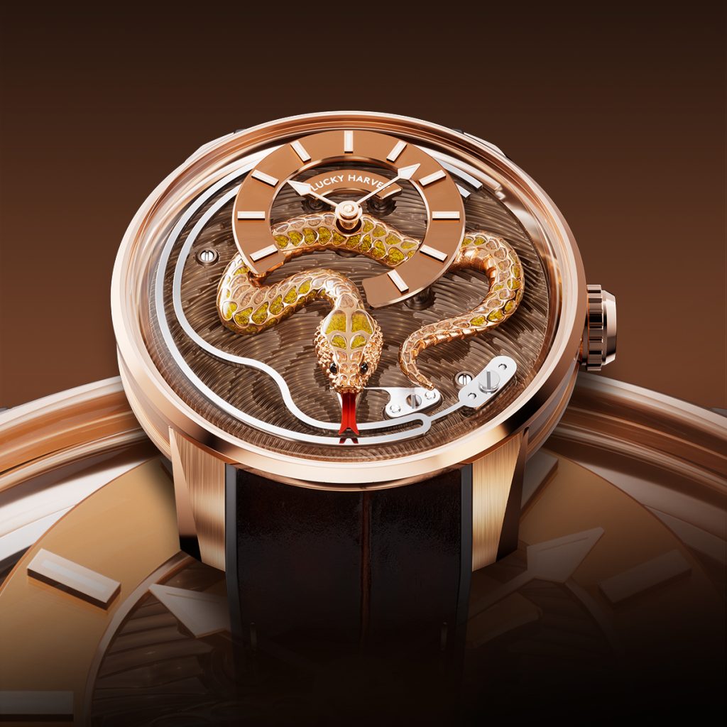 limited enamel snake watch