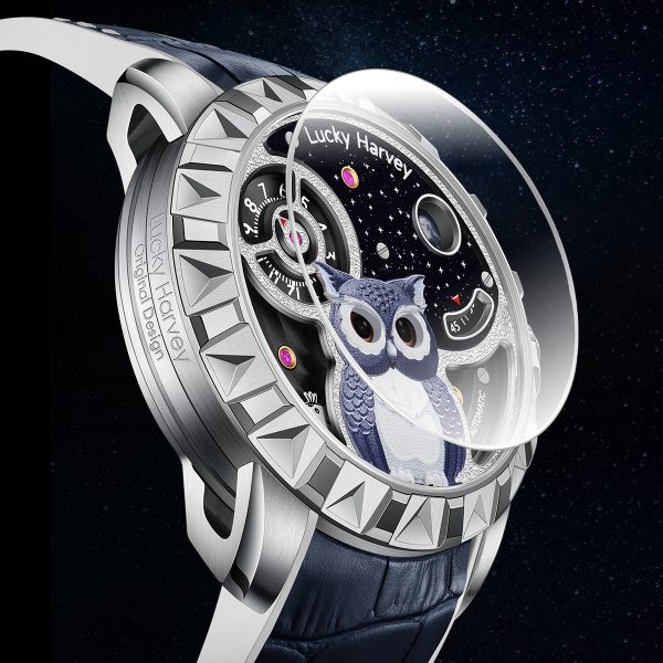 Silver Owl Three Triple Mechanical Doll Automatic Watch - Image 4