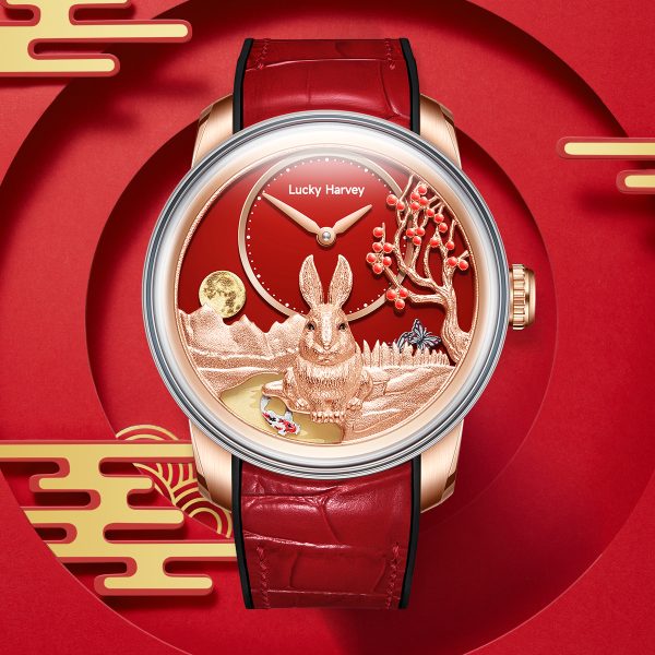 Lucky Harvey Limited Edition Red Rabbit Automatic Watch - Image 4
