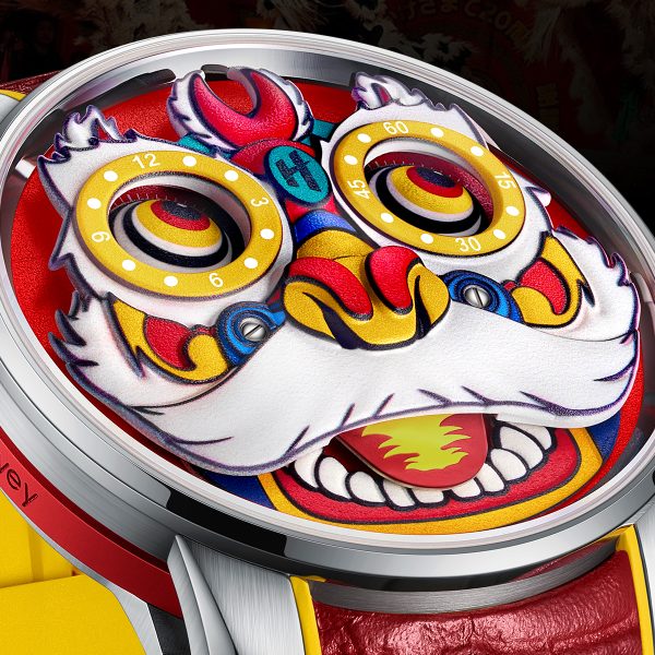 Lucky Harvey Unique Red Lion Dance Watch For Men - Image 4
