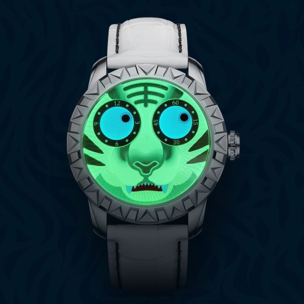 Lucky Harvey White Tiger Limited Men Automatic Watch - Image 4