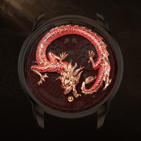 red enamle dragon