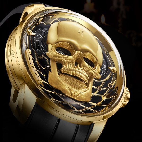 Lucky Harvey Rose Gold Skull Limited Luminous Dial Men Watch - Image 3