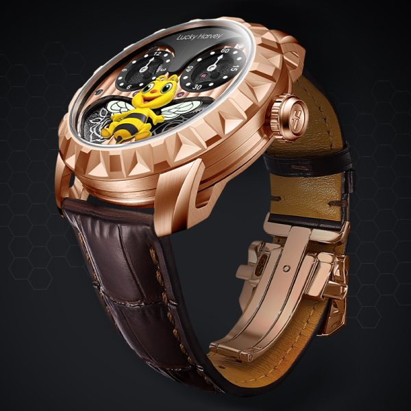 Silver Bee Sapphire Luminous Dial Men Automatic Watch - Image 4