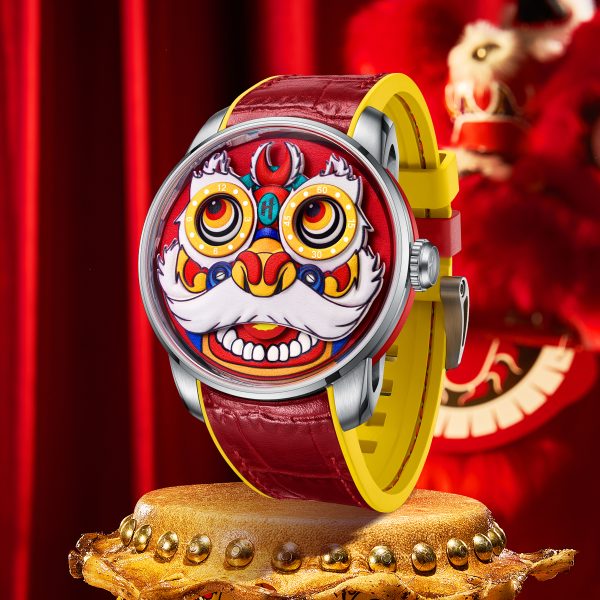 Lucky Harvey Unique Red Lion Dance Watch For Men - Image 5