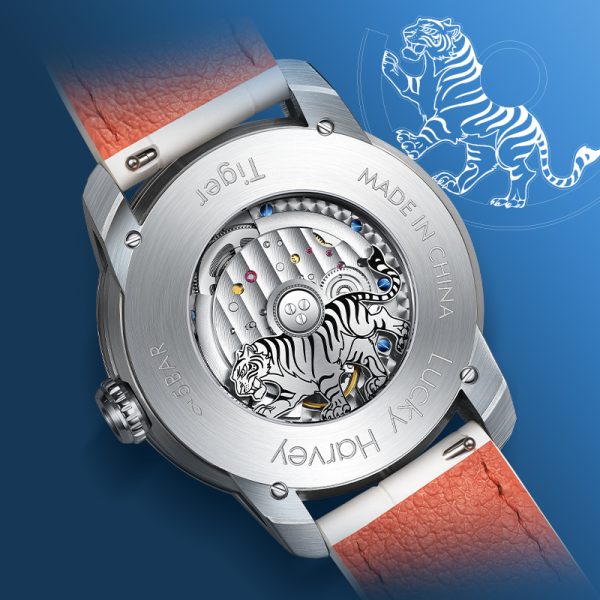 Lucky Harvey White Tiger Limited Men Automatic Watch - Image 5