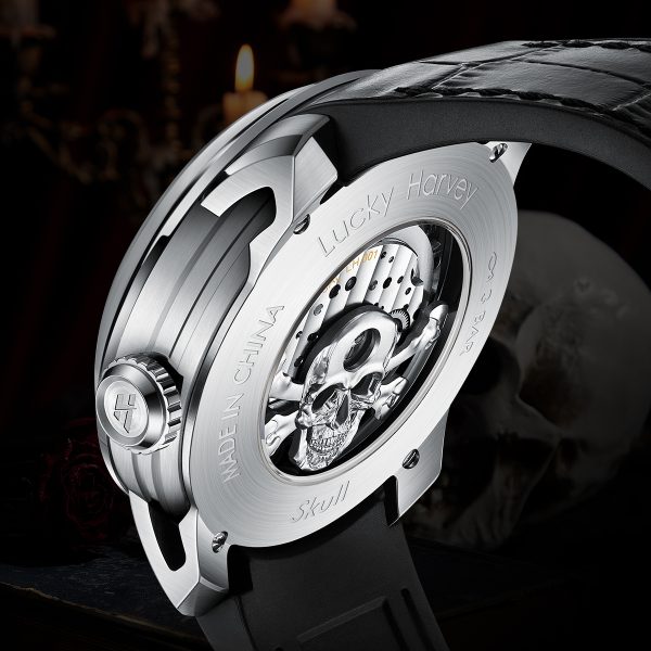 Lucky Harvey Rose Gold Skull Limited Luminous Dial Men Watch - Image 6