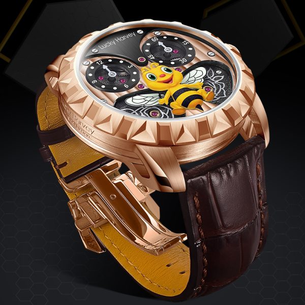 Silver Bee Sapphire Luminous Dial Men Automatic Watch - Image 5