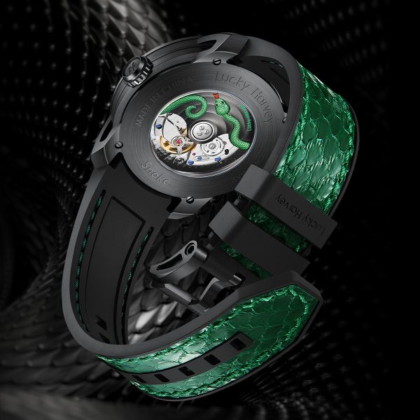 Lucky Harvey New Orginal Design Automatic Green Snake Watch - Image 6