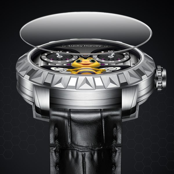 Silver Bee Sapphire Luminous Dial Men Automatic Watch - Image 9
