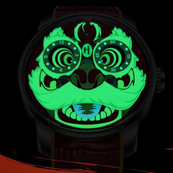 Lucky Harvey Unique Red Lion Dance Watch For Men - Image 6