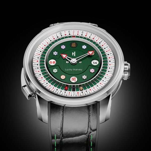 Lucky Harvey New Silver Poker Roulette Automatic Watch - Image 2