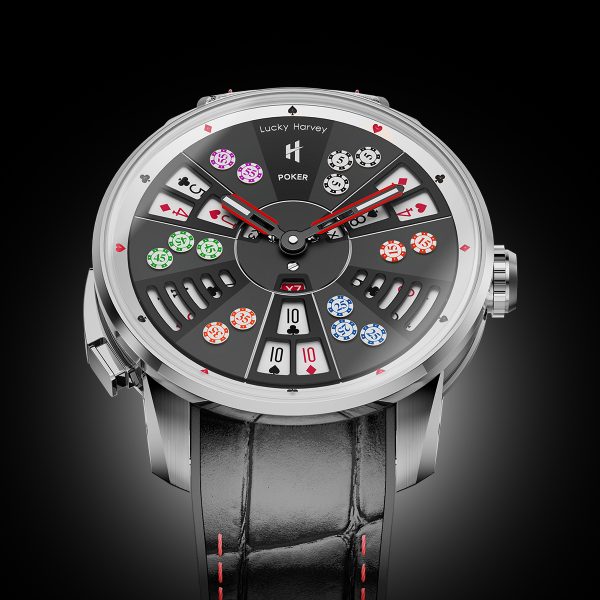 Lucky Harvey New Rose Gold Three Card Poker Men Watch - Image 5