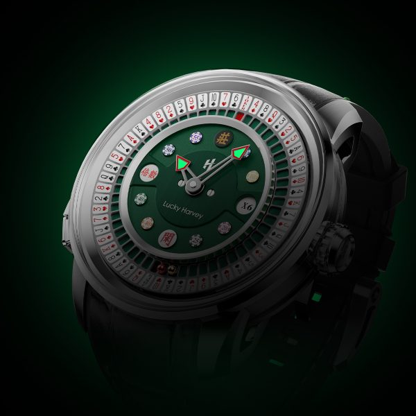 Lucky Harvey New Silver Poker Roulette Automatic Watch - Image 3