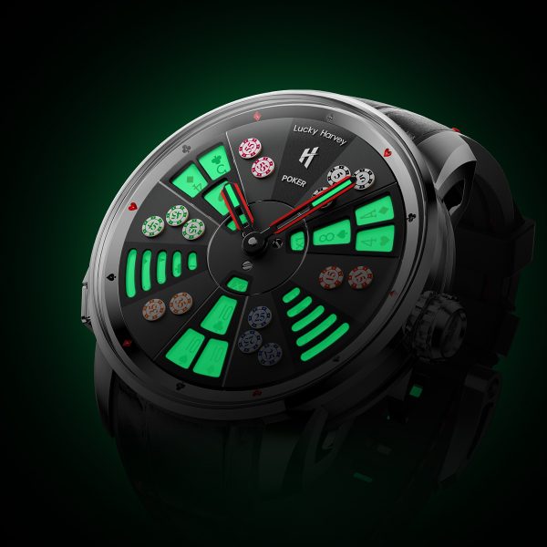 Lucky Harvey New Rose Gold Three Card Poker Men Watch - Image 4