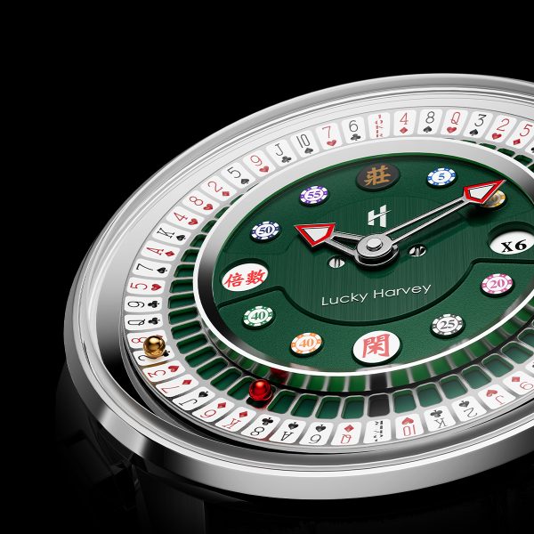 Lucky Harvey New Silver Poker Roulette Automatic Watch - Image 5